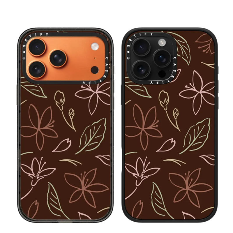 现货CASETiFY正品咖色粉彩樱语适用苹果iPhone17 pro max防摔手机壳时尚16/15创意air高端13艺术简约14保护套