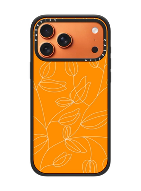 现货CASETiFY正品橙色简单的花香适用苹果iPhone17 pro max磁吸防摔手机壳小众16/15/14/13艺术家17air保护套