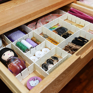 自由组合抽屉整理塑料收纳隔板 分隔板 多用途创意隔断3.5.9.13cm