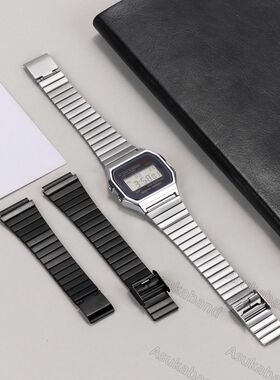 气质不锈钢表带适用华为gt2 42mm一珠竹节表带三星S2智能手表带