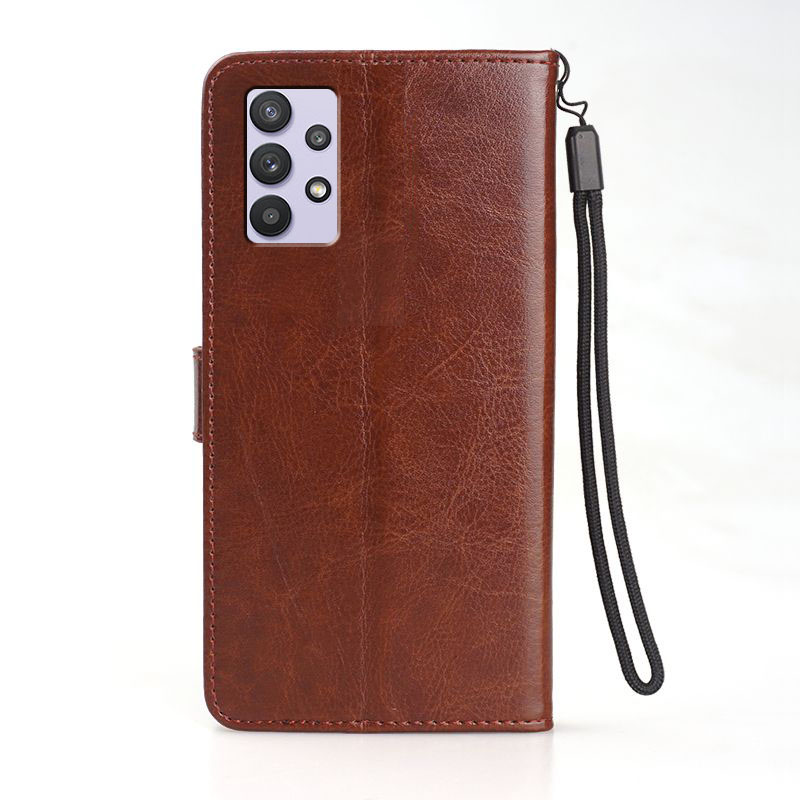 适用三星Galaxy A32 5G手机壳皮夹SMA326b外壳翻盖SM-A326F保护套6.40英寸Samsung a32 (5g)钢化膜磁扣软壳硅