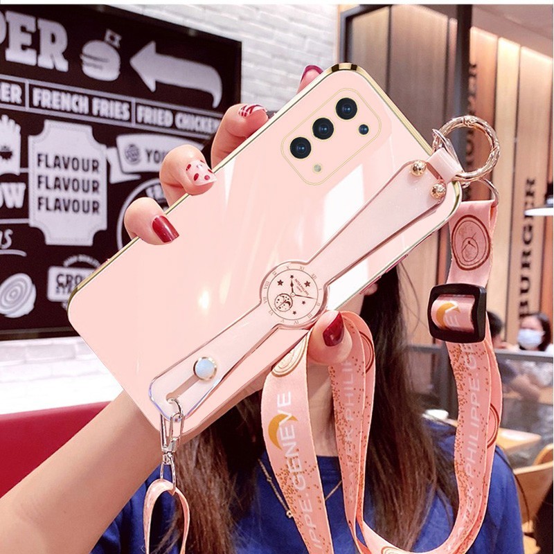 适用oppoCPH2145手机壳腕带oppo Find X3 Lite外壳防摔oppoFindX3Lite保护套6.44英寸poop膜opop小清新opp0软