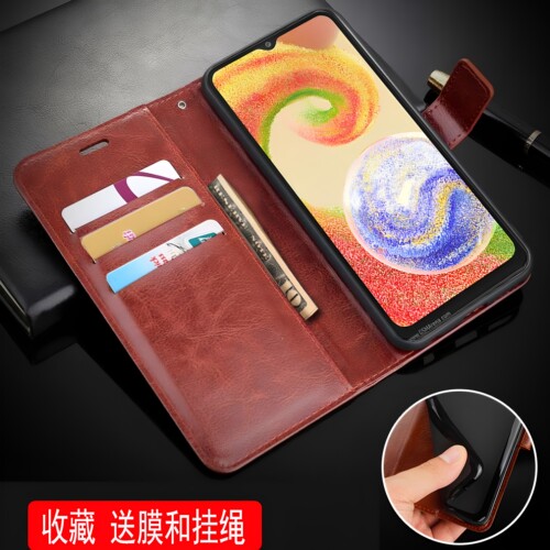 适用三星GALAXY A04手机壳6.5英寸SM-A045F/DS保护套翻盖A045F外壳皮夹A045M男士samsung软壳全包硅胶新款插?