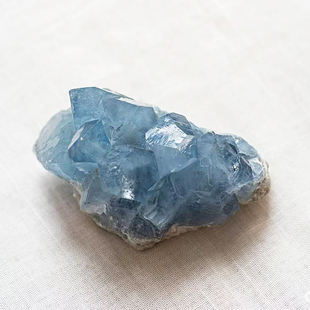 天然天青石簇水晶矿石天青石原石矿石标本家居装饰工艺品摆件