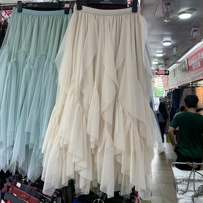 不规则百搭半身A字大摆裙子