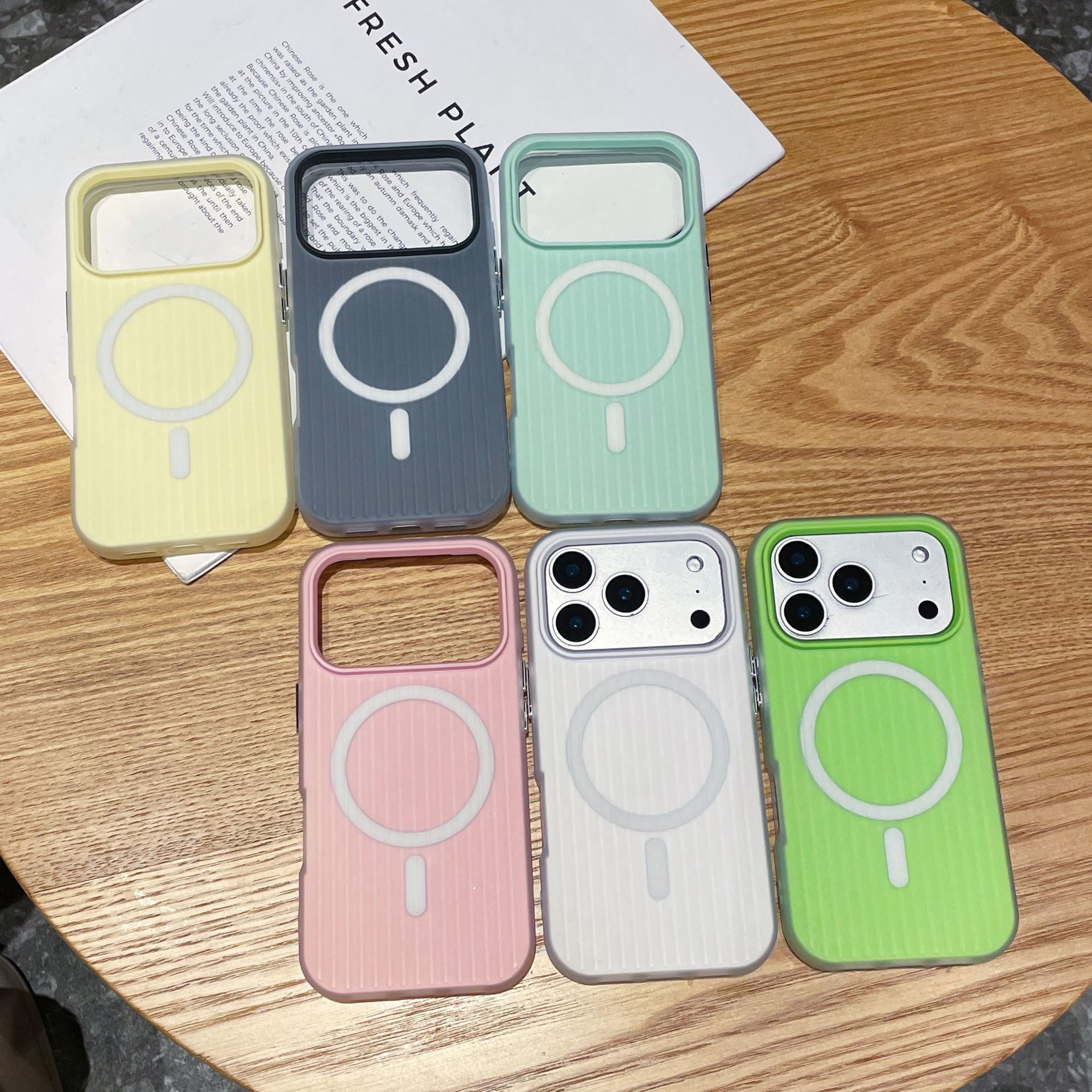 二合一瓦楞磁吸苹果手机壳