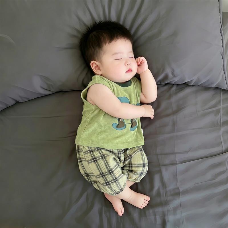 【小孩哥的第一套夏装】男宝夏天帅气套装小月龄穿搭a类分体背心