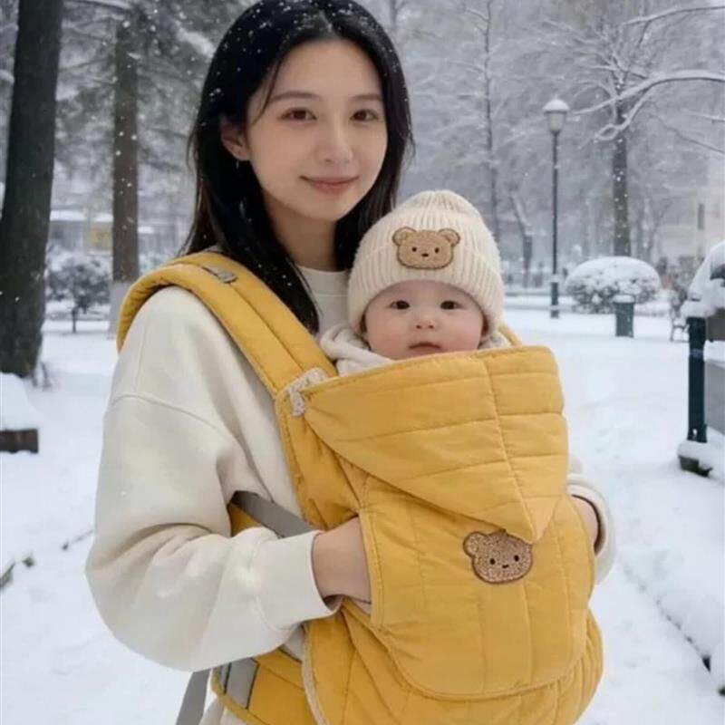 婴儿背带披风斗篷婴儿车盖毯推车挡风被腰凳防风宝宝披风保暖加厚