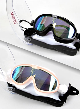 高档一体大框防水防雾泳镜近视游泳镜男女情侣款泳镜高清新款舒适