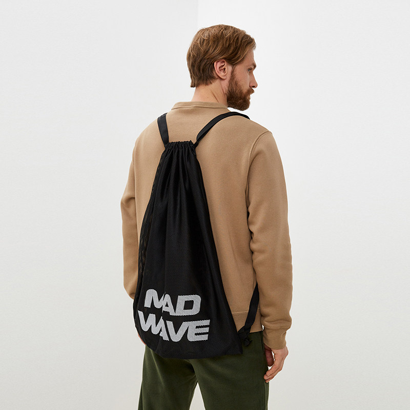 MADWAVE双肩游泳网包 束口网袋大容量收纳包 游泳 运动装备收纳包
