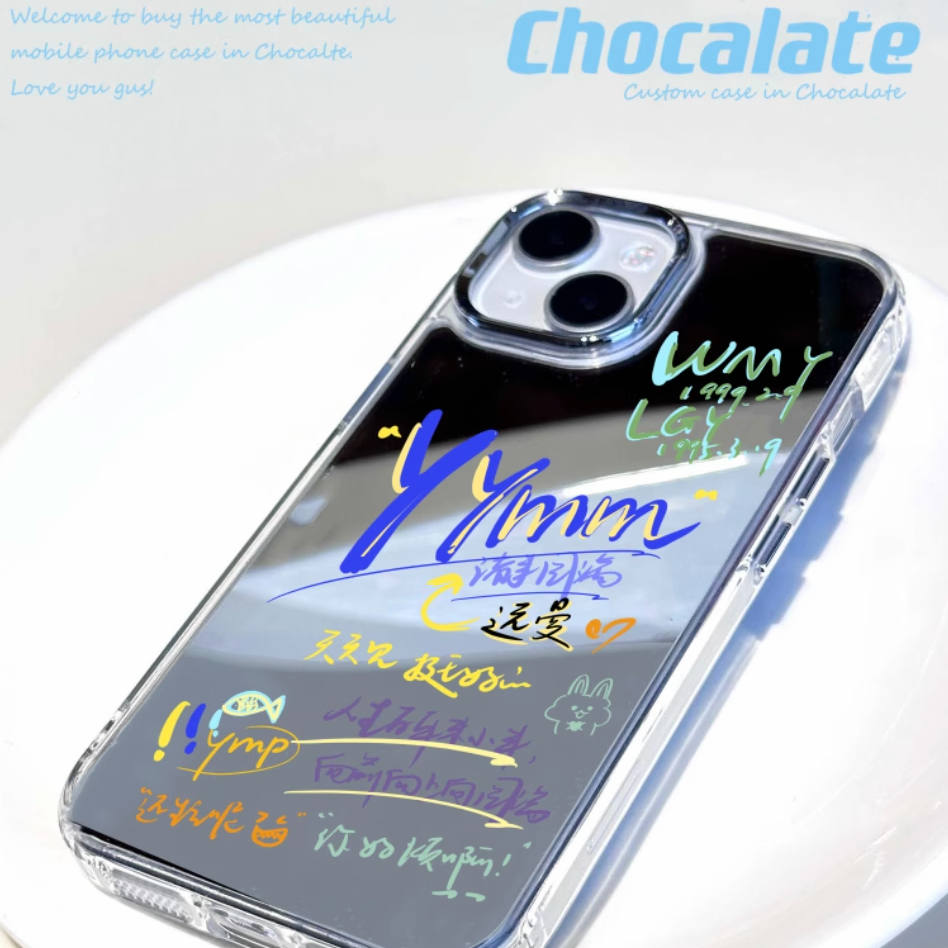 原创手绘燕麦ymp圆满远曼周边林高远王曼昱手机壳ins镜面适用于苹果15promax华为p70mate60pro小米oppovivo