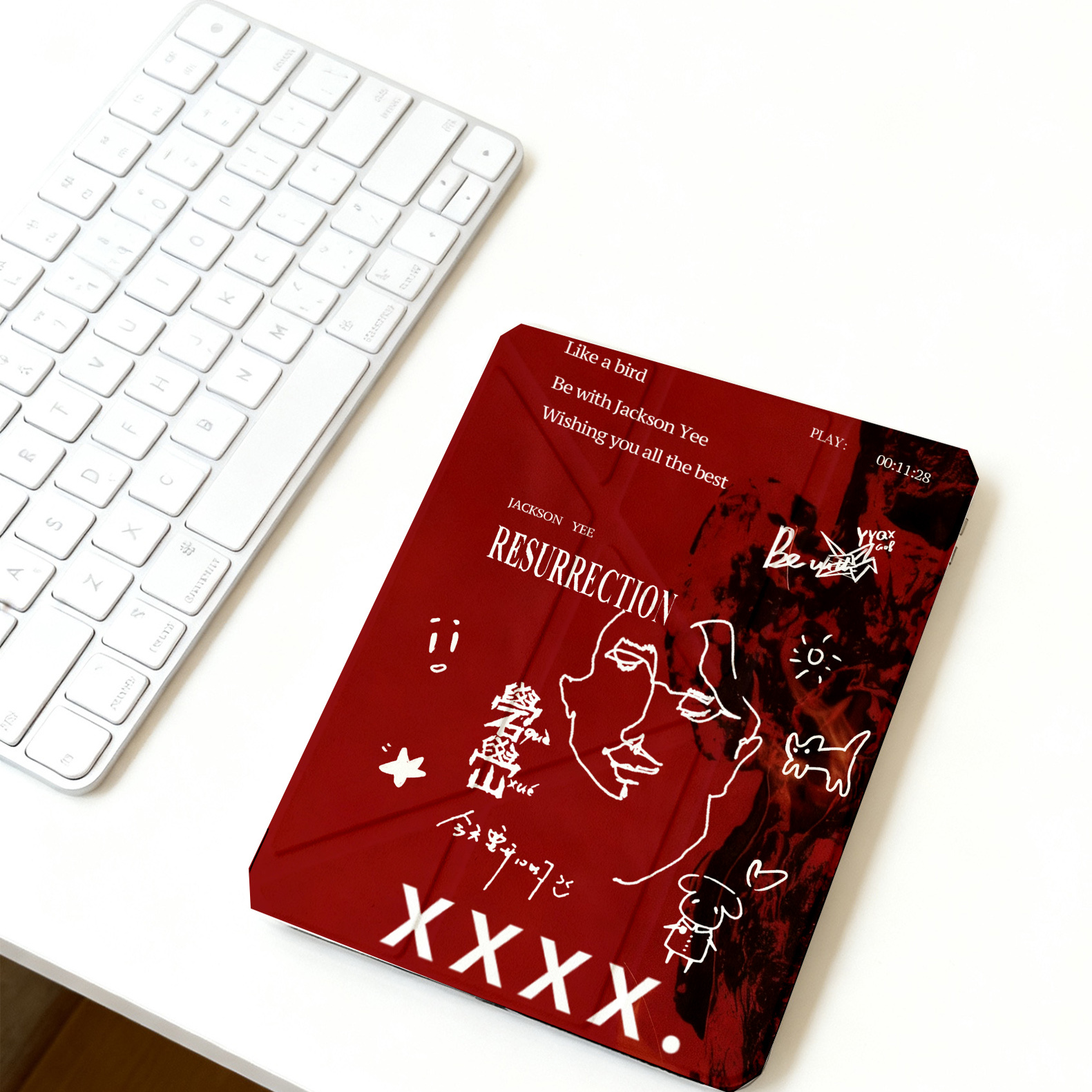 原创易烊千玺周边应援千纸鹤平板保护套适用2025新款苹果ipadair7华为matepadpro折叠mini7亚克力小米保护壳