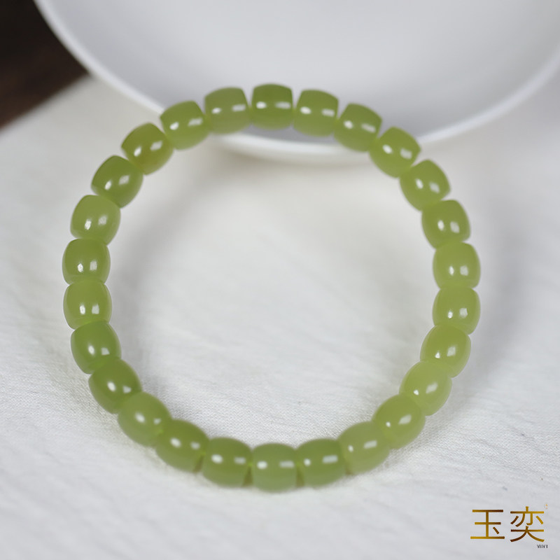 玉奕新疆和田玉山料苏工手链