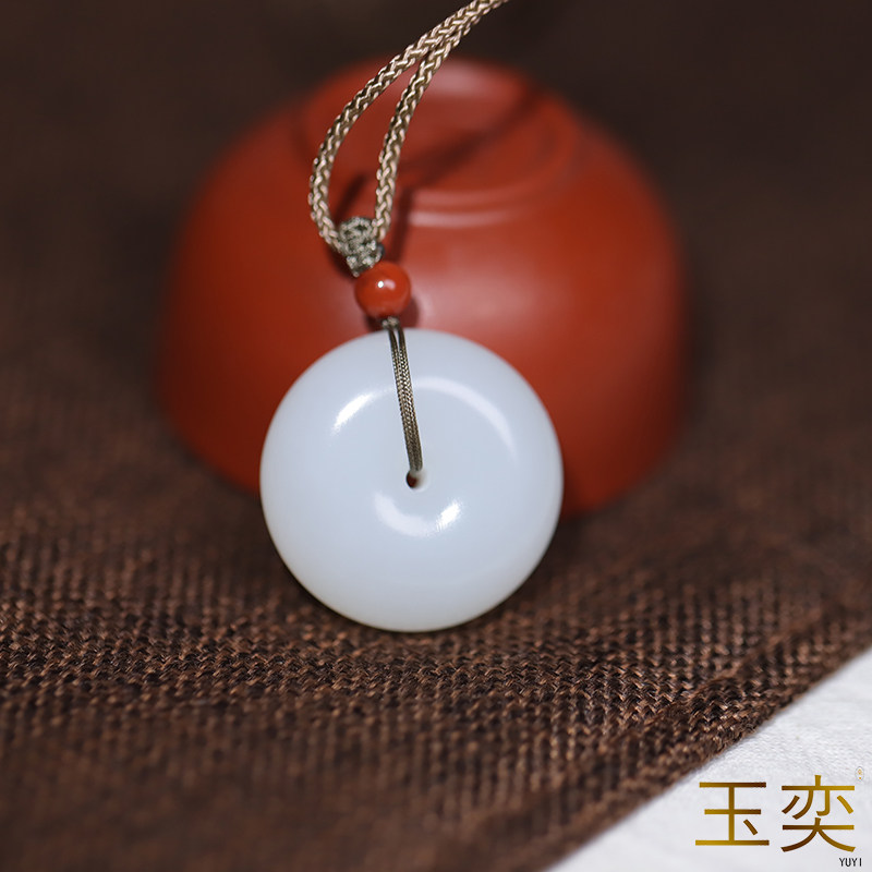 白玉平安扣玉扣宝宝扣子挂件玉