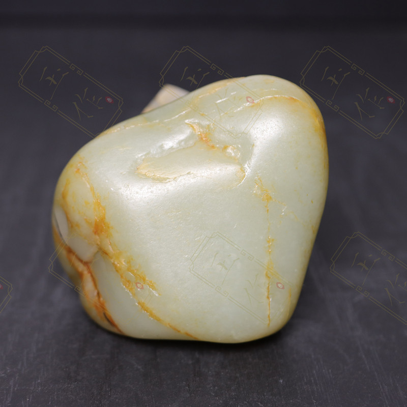 z11玉奕新疆和田玉籽料白玉黄白种暖色调独籽原石素原料图非卖品