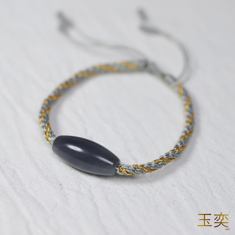 玉奕新疆和田玉籽料青花勒子