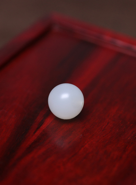 玉作新疆和田玉籽料白玉圆珠手链