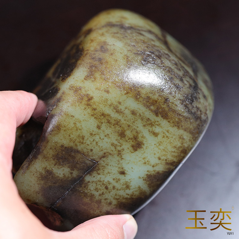 玉奕和田玉籽料秋梨皮独籽原石