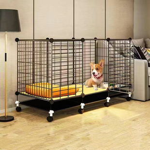 比熊犬专用狗笼子宠物小狗小型折叠带厕所家用室内外出猫兔子围栏