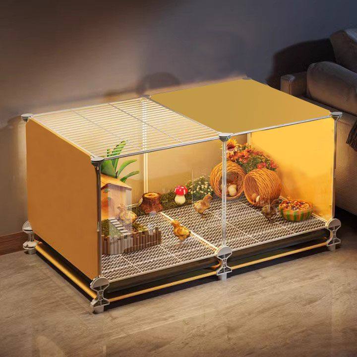 芦丁鸡鸭笼子专用仓鼠小兔子造景小宠物金丝花枝育雏豪华饲养别墅