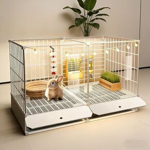透明观景兔笼兔子专用笼子带厕所家用大号室内养兔子宠物豪华别墅