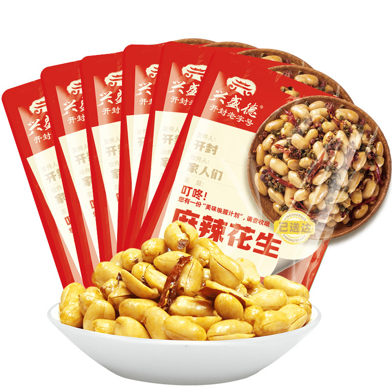 兴盛德328g*6袋组合装麻辣花生