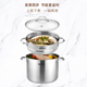 TOPIN304不锈钢蒸锅馒头加厚家用大容量双层蒸鱼锅电磁炉通用汤锅
