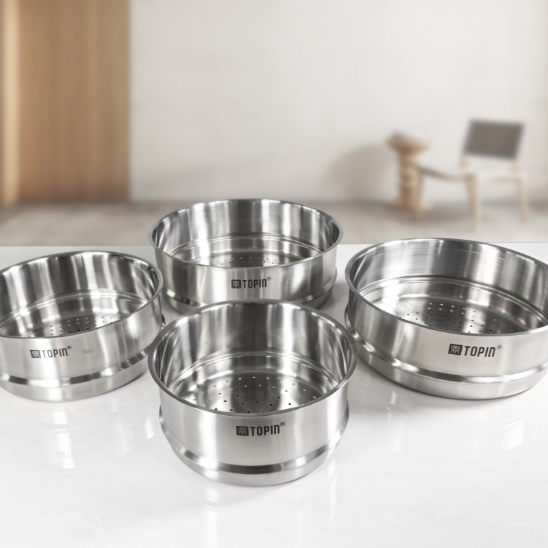 TOPIN 304不锈钢蒸笼蒸屉家用加厚蒸架蒸锅馒头蒸格篦子蒸架