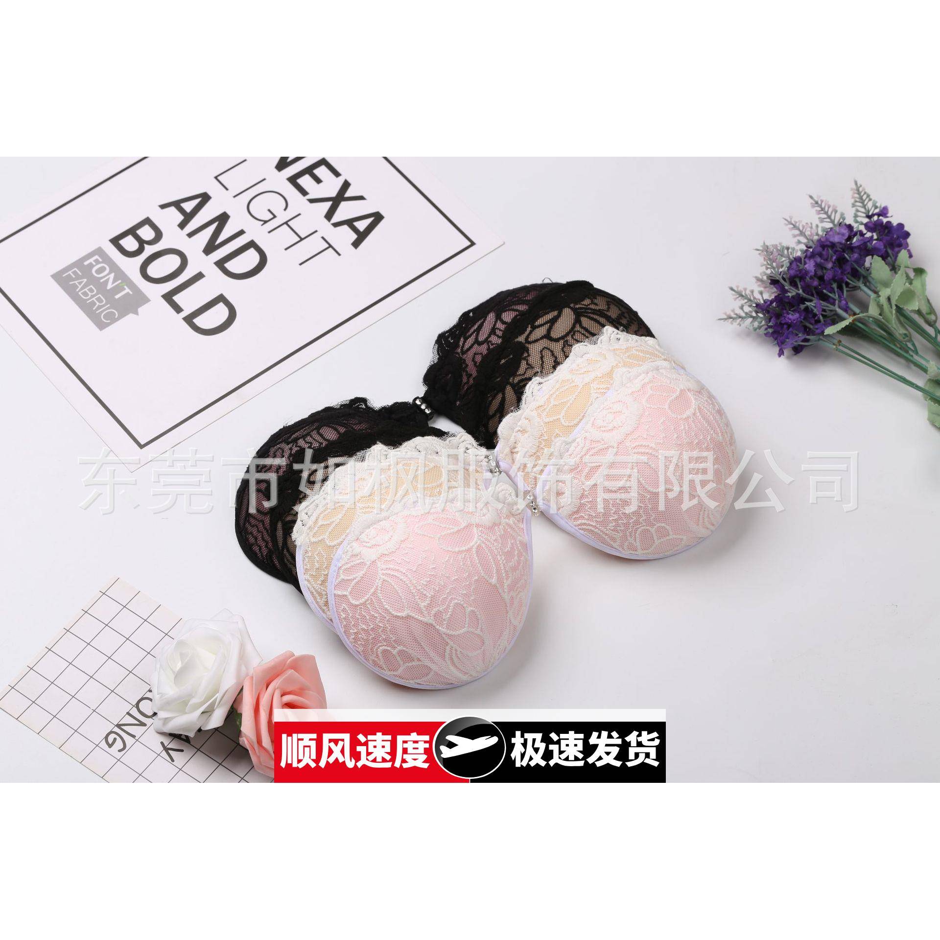 绣花蕾丝胸贴硅胶隐形文胸乳贴婚纱内衣新娘胸贴蕾丝水晶钻扣