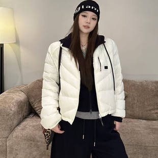 琪琪微微胖大码女装立领鹅绒羽绒服女冬季新款宽松显瘦保暖外套