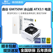 鑫谷GM650W/750W/850W冰山白色金牌全模组ATX3.1静音温控电脑电源