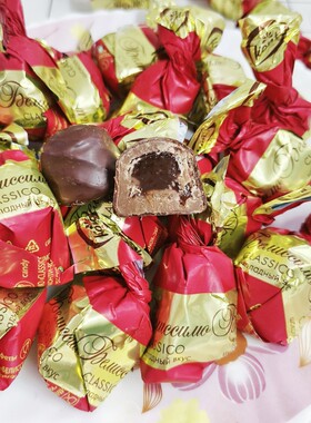 俄罗斯进口酒心巧克力KONTI白兰地酒味夹心糖果慕斯流质糖果零食