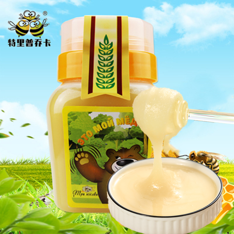 俄罗斯原装进口蜂蜜特里普乔卡椴树蜜纯正天然雪蜜结晶无添加500g