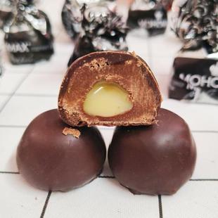 纯可可脂酒心巧克力俄罗斯进口别尔姆牌糖果奶油味夹心酒糖果味酒