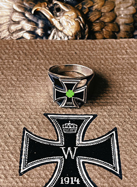 THEONE罕见孤品二战古董原品纯手工骑士精神纯银戒指复古绅士指环