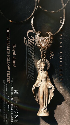 THEONE罕见古董孤品英国纯手工1830年女神吊坠复古绅士老钱项链