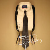 特工系列 意大利头层小牛皮男士 西装 古藤原创手工 西裤 背带吊带