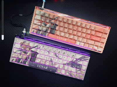 粉色lunar原创正刻键帽 适配wooting ez63made68美加狮68rs7 87等