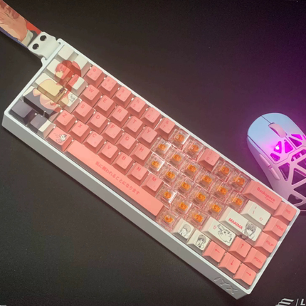 粉色makima 键帽 适配wooting ez63 made68 美加狮 mu68pro rs7等