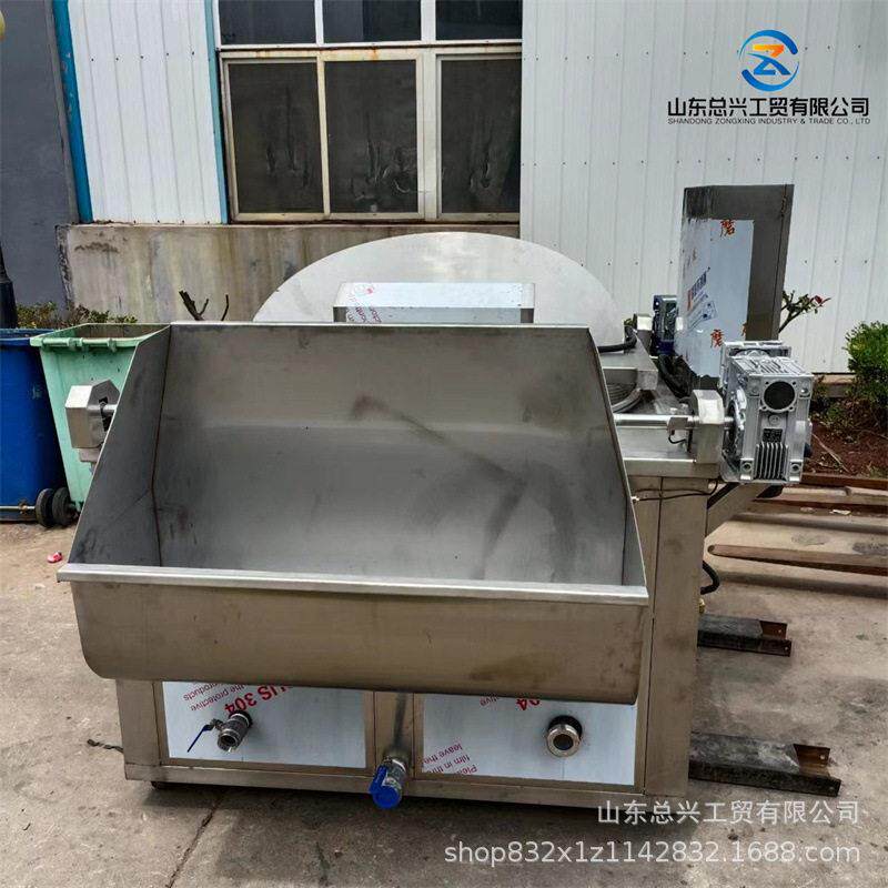 肉制品丸子全自动油炸机 面筋自动搅拌油炸锅 小型油炸设备厂家