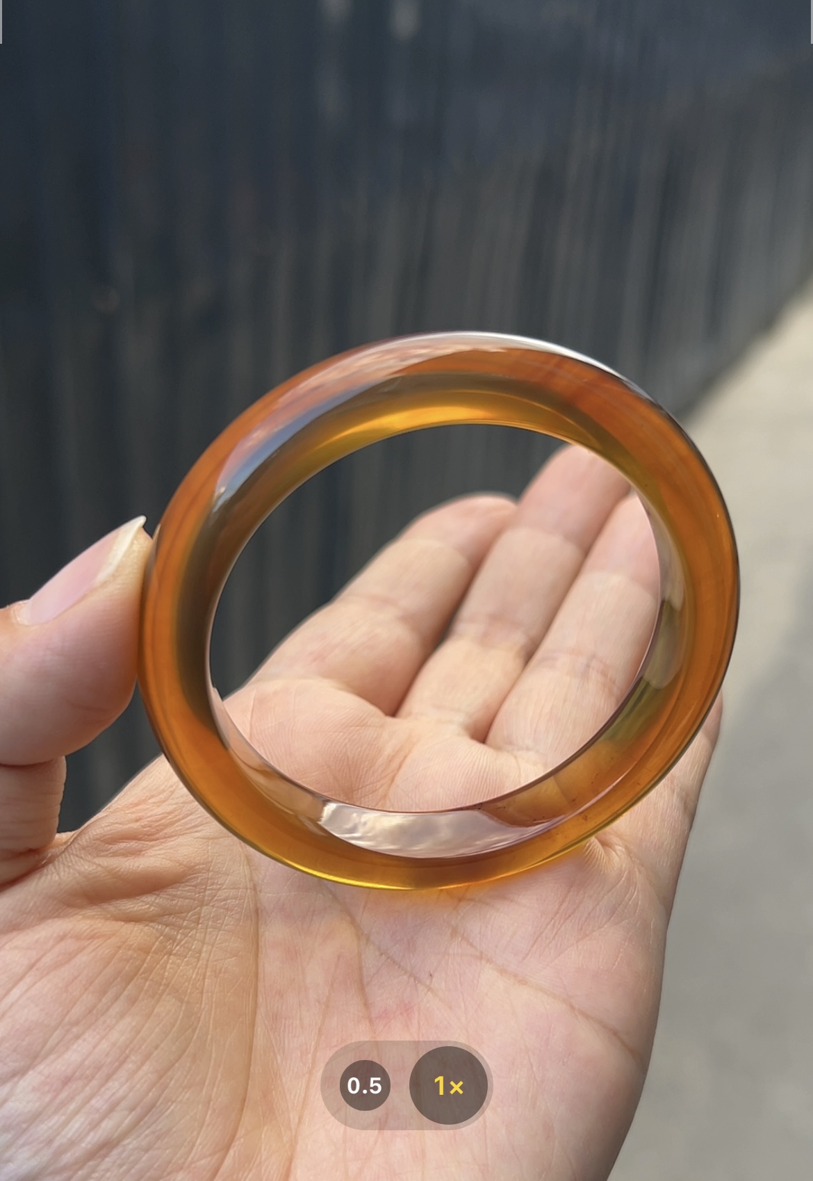 缅甸琥珀金棕手镯56