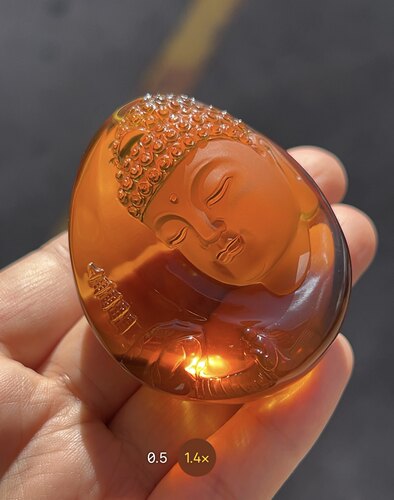缅甸琥珀血红茶佛头39克