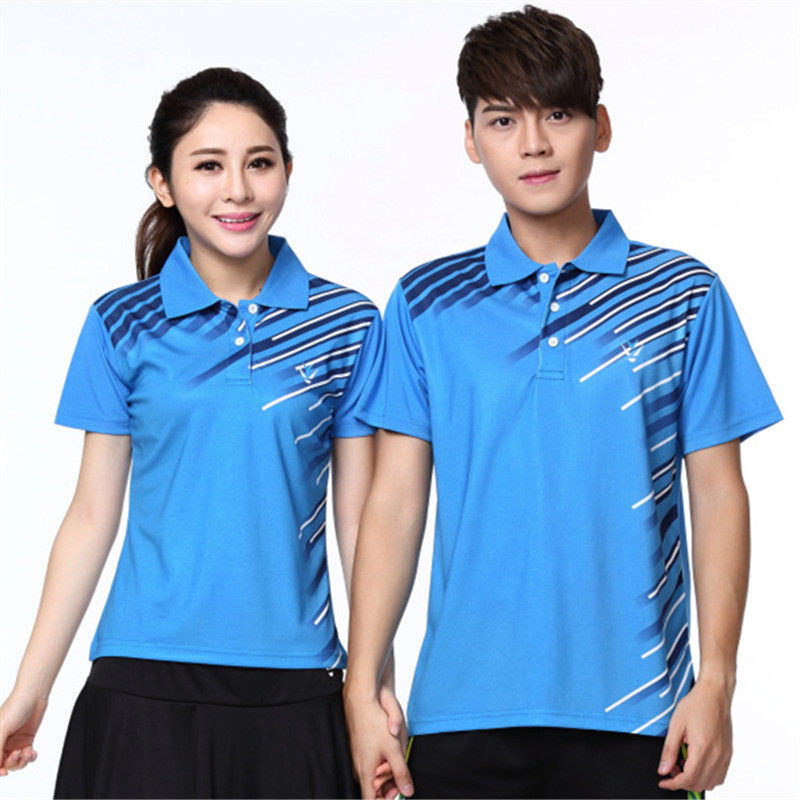 夏季男女士羽毛球衣短袖t恤上衣翻领休闲运动服透气吸汗速干团购|msdalam kategori sukan/Yoga/kecergasan/bekalan peminat, badminton, pakaian badminton - dari Buy2taobao.com untuk memberikan perkhidmatan ejen Taobao profesional membeli