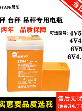 晟阳4伏电子秤蓄电池SY4504v4ahSY6456v5通用电瓶吊秤台秤称专用