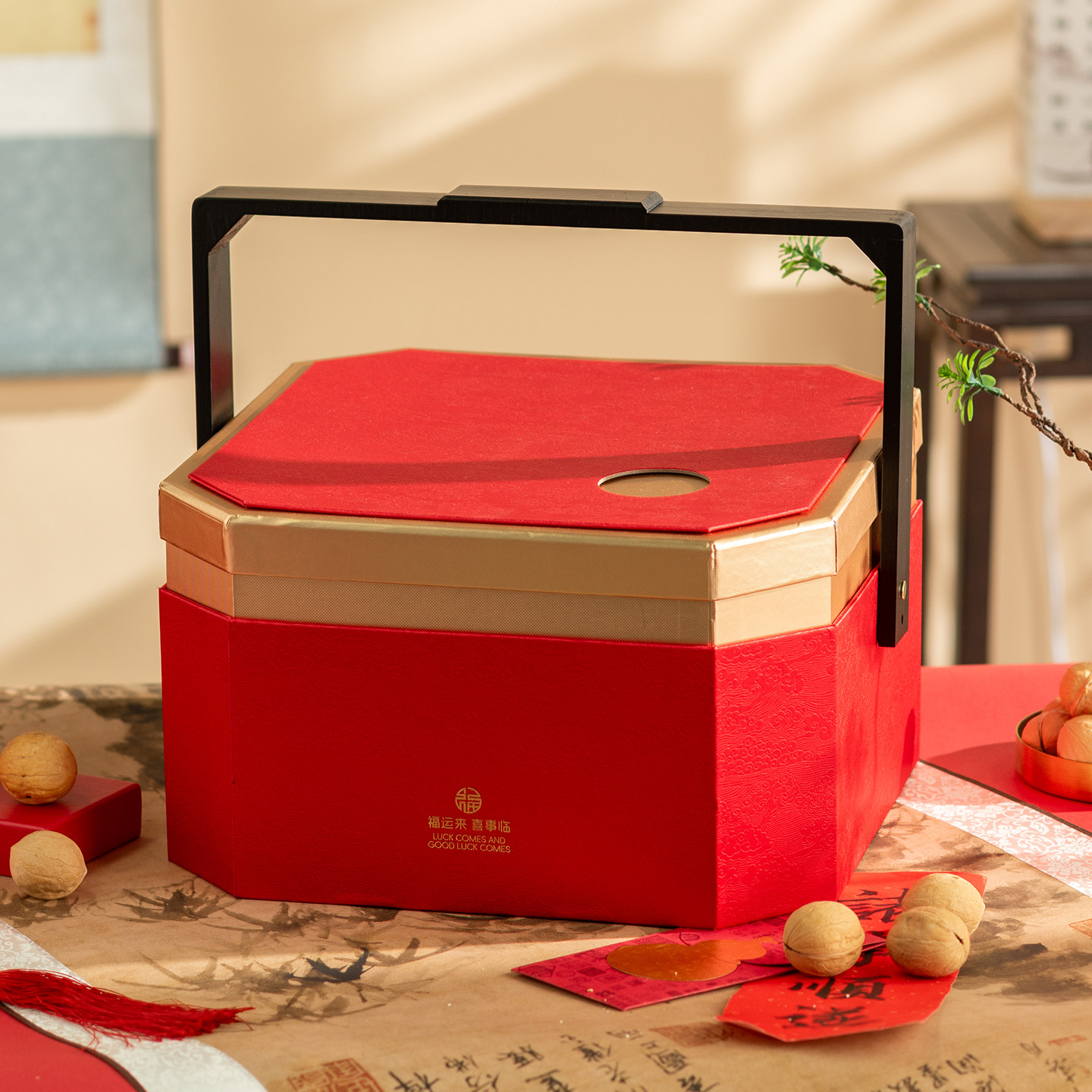 佛跳墙海参燕窝西洋参水果礼盒空盒高档包装盒现货通用定制logo