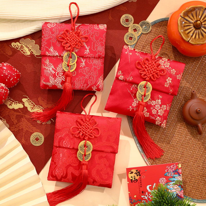 2026款新年布艺红包袋刺绣马年中国结红包生儿童小孩利是封压HZ
