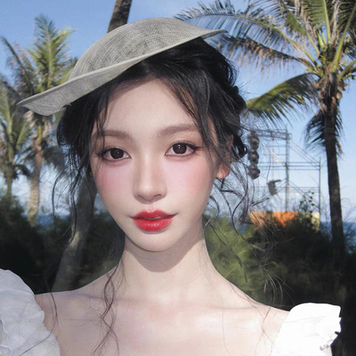 易梦玲同款发夹礼帽女法式小众设计感发卡头饰气质宴会优雅纱帽子