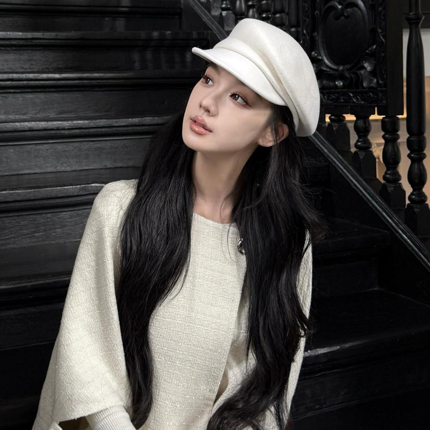 fever同款留洋千金高品质羊毛马术帽子女秋冬氛围感气质贝雷礼帽