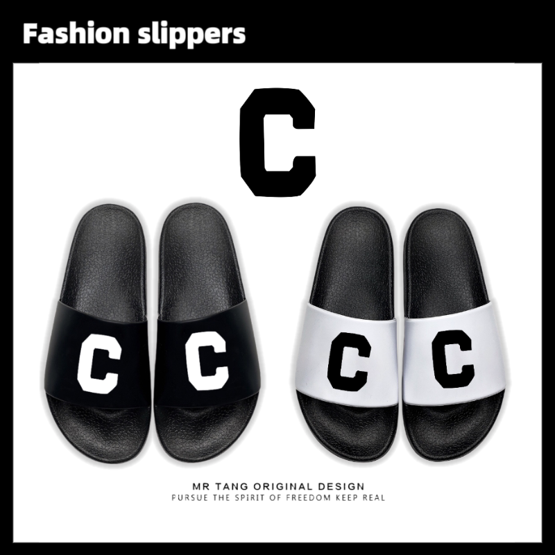 字母C潮牌韩版拖鞋女夏季外穿网红情侣软底防滑室内居家拖鞋男潮