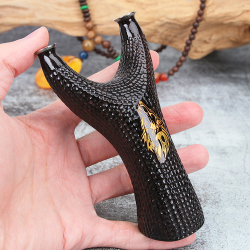 紫光檀橘皮实木弹弓木头木制手工